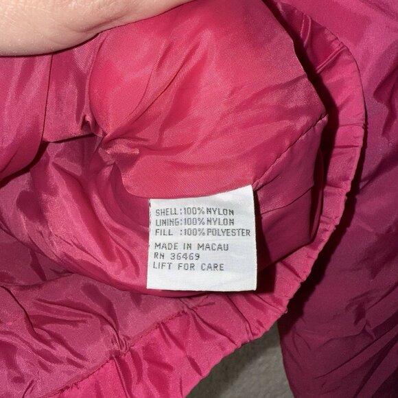 Vintage 80's Women's Ski Jacket Puffer Pink Size Medium Nylon Snow Winter - Picture 4 of 7